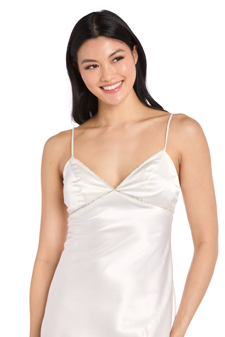 Dainty Desire Satin Mini Dress