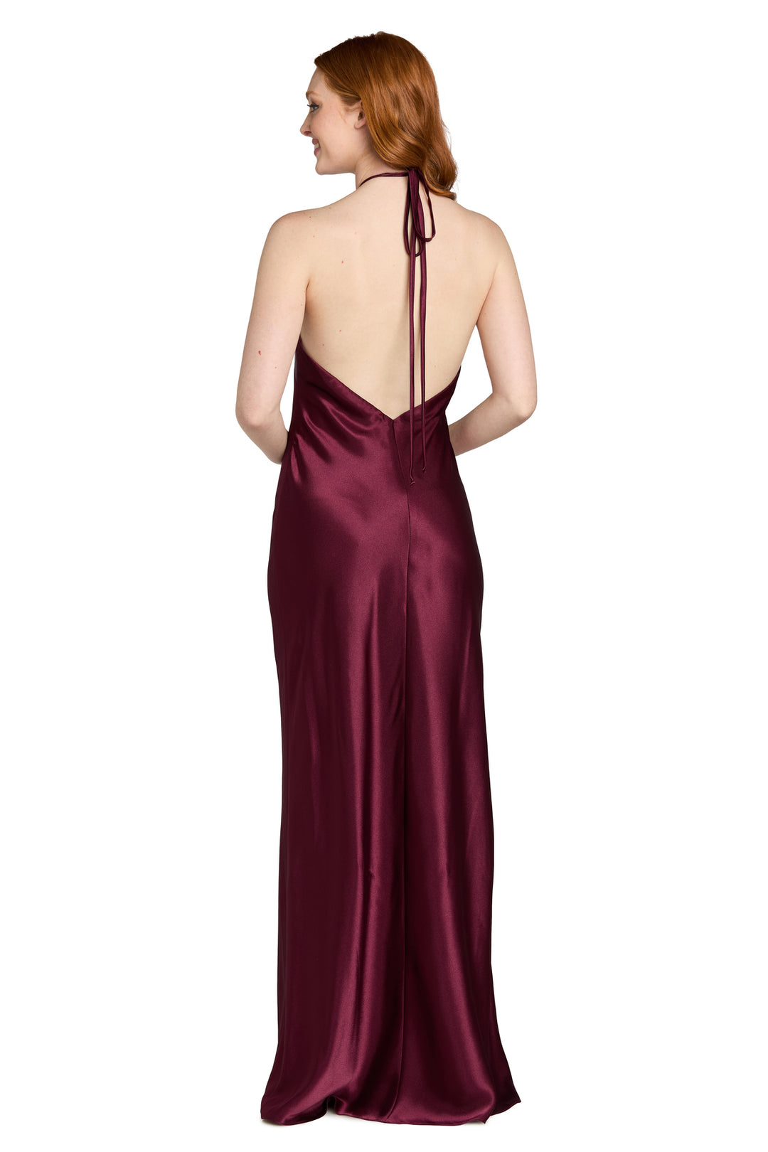 Lucia High Neck Satin Gown  Morgan & Co.