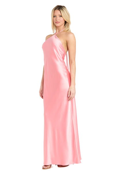 Lucia High Neck Satin Gown – Morgan & Co