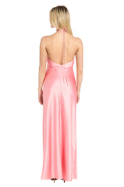 slim fit dress slacks Morgan & Co 10141 Formal Long Metallic Prom Dress
