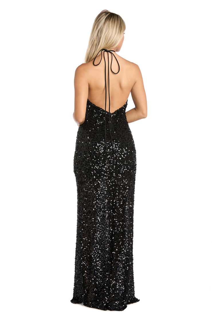 Roxy Sequin Halter Dress