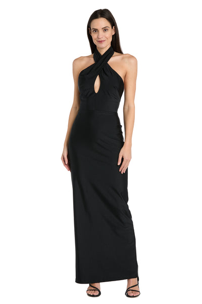 Crisscross Elegance Halter Maxi Dress