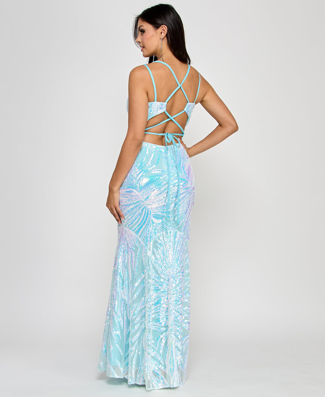 morgan and co sequin dress Francesca Feathered Sequin Gown – Morgan & Co