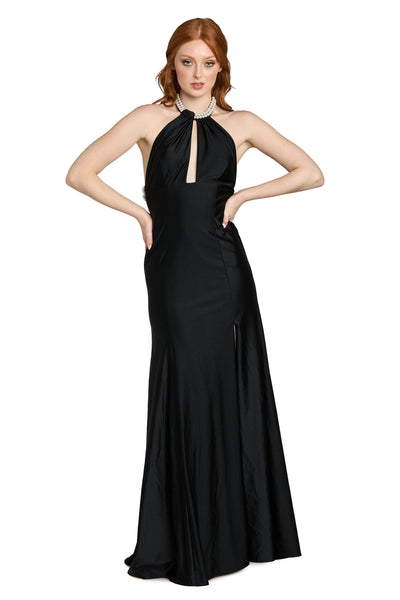 90s dress up male Silver Long Beaded Prom Dress with Fringe